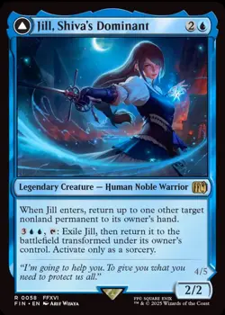 X 1 Jill, Shiva's Dominant Shiva, Warden of Ice NM-M FIN 058 MTG Magic - Image 1
