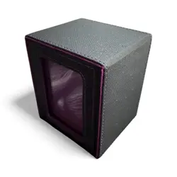 100+ TCG Leather Storage Box With Commander Window Display Card Holder Purple - Image 1