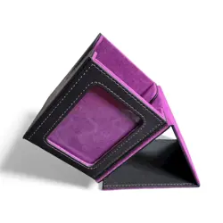 100+ TCG Leather Storage Box With Commander Window Display Card Holder Purple - Image 5