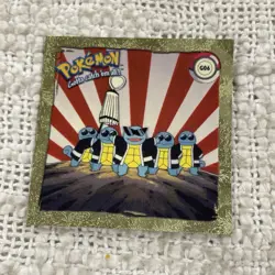 1999 Vintage Pokemon Gold Insert Series 1 Squirtle G06 Artbox Sticker - Image 1