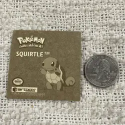 1999 Vintage Pokemon Gold Insert Series 1 Squirtle G06 Artbox Sticker - Image 2