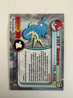 Seadra # 117 - Topps Series Blue Logo Pokemon Card NH - LP - Image 2