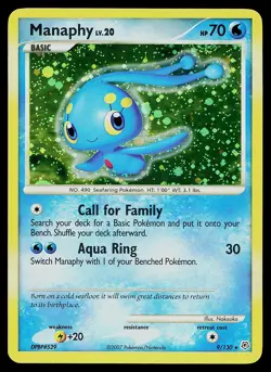 Pokemon Card - Manaphy Diamond and Pearl 9/130 Holo Rare - Image 1