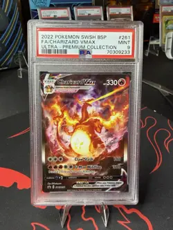 Pokemon Sword & Shield UPC - Charizard VMax Promo #SWSH261 PSA Graded Mint 9 - Image 1