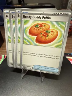 Pokemon TCG 4x Buddy-Buddy Poffin 184/217 Ascended Heroes Playset NM - Image 1