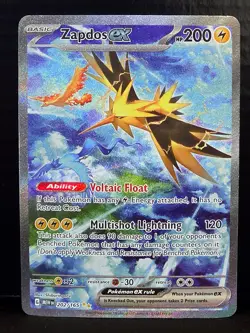Zapdos ex 202/165 Scarlet & Violet Pokemon 151 SIR Special Illustration Rare (D) - Image 1