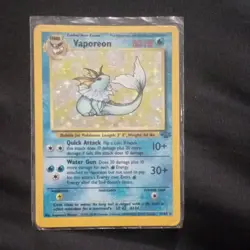 Wizards of the Coast Pokemon TCG Jungle 12/64 Vaporeon Holo Rare Card, English - Image 1