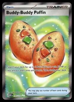 BUDDY-BUDDY POFFIN 167/132 ULTRA RARE MEGA EVOLUTION POKEMON - Image 1