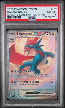 Salamence EX 187/159 Special Illustration Rare Pokemon PSA 8 - Image 3