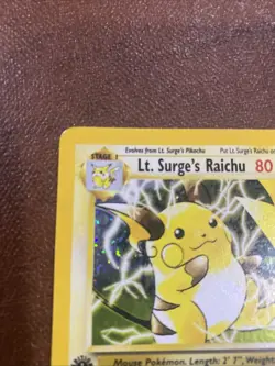 Pokemon Lt. Surge's Raichu Gym Challenge 1st Edition Holo Rare 11/132 - Image 4
