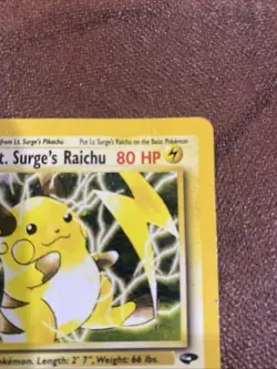 Pokemon Lt. Surge's Raichu Gym Challenge 1st Edition Holo Rare 11/132 - Image 5