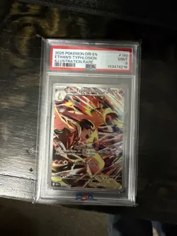 2025 POKEMON DRI EN-DESTINED RIVALS ILLUSTRATION RARE ETHAN'S TYPHLOSION PSA 9 - Image 1