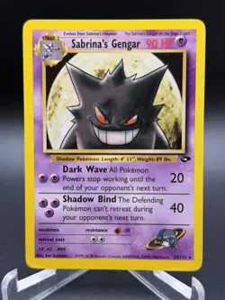 Pokemon Sabrina's Gengar Rare Regular Gym Challenge Card 29/132 2000 WOTC - Image 1