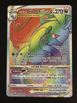 Hisuian Goodra VSTAR 202/196 Pokemon Lost Origin Rainbow Secret Rare Holo NM - Image 1