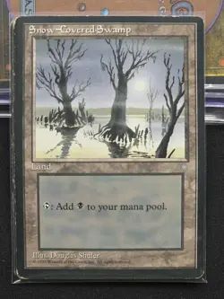 Magic the Gathering Ice Age: Snow-Covered Swamp MTG LP - Image 1