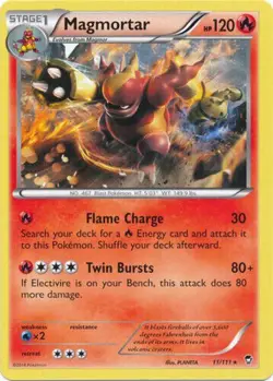 Magmortar 11/111 Furious Fists Rare Light Play Pokemon DNA GAMES - Image 1