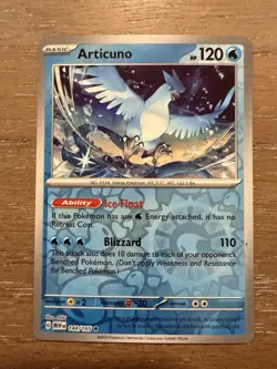 Articuno 144/165 Rare 151 Pokemon Reverse Holo NM - Image 1