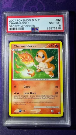 Charmander 82/132 Secret Wonders Pokemon PSA 8 - Image 1