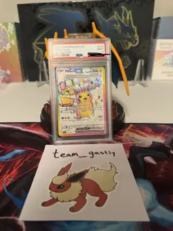Pokemon TCG SV08 Surging Sparks Pikachu EX 219/191 Ultra Rare PSA 9 Mint - Image 1
