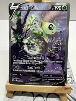 Celebi V 245/264 SWSH Fusion Strike Holo Alt Art Secret Rare Pokemon TCG Card NM - Image 1