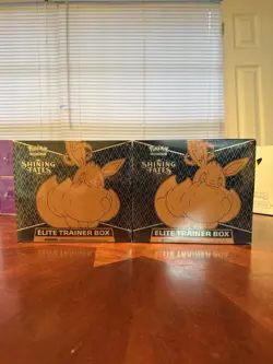 Lot of 2 Pokemon TCG Shining Fates Elite Trainer Box ETB Eevee Factory Sealed 820650808173 - Image 1