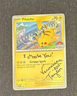 Pokemon TCG Pikachu 190 Promo Auto Veronica Taylor Light Play- Read Discription - Image 2