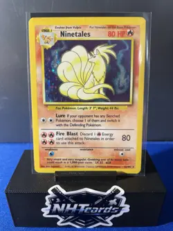 Pokemon TCG Ninetales Base Set 12/102 Holo Unlimited Rare 1999 - Image 1