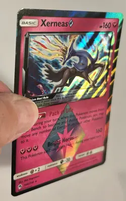 Pokemon TCG Xerneas Prism Star 144/214 Sm-Lost Thunder Holo LP - Image 2