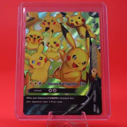 2021 Pokemon TCG Sword & Shield Black Star Promo SWSH142 Pikachu V-Union - Image 1