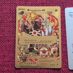 4x Metal Pokemon Cards 1 Gold 3 Silver Charizard Groudon Mew Blastoise - Image 2
