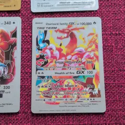 4x Metal Pokemon Cards 1 Gold 3 Silver Charizard Groudon Mew Blastoise - Image 5