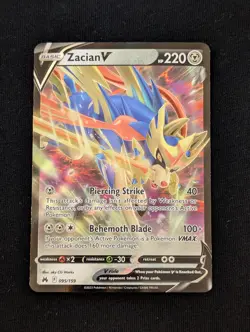 Zacian V 095/159 SWSH Crown Zenith Ultra Rare Pokemon NM - Image 1