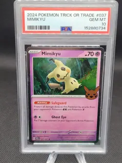 PSA 10 2024 POKEMON TRICK OR TRADE #037 MIMIKYU COSMOS HOLO 🔥 - Image 1