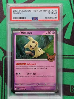 PSA 10 2024 POKEMON TRICK OR TRADE #037 MIMIKYU COSMOS HOLO 🔥 - Image 3
