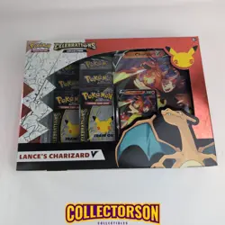 Pokemon TCG Celebrations Collection Lance's Charizard V Box 820650101625 - Image 1