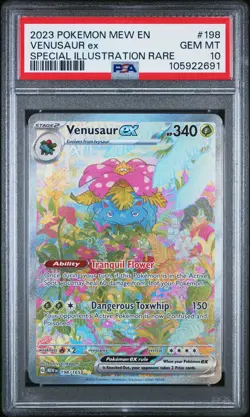 2023 Pokemon Mew 151 Venusaur Ex Special Illustration Rare 198 PSA 10 - Image 1
