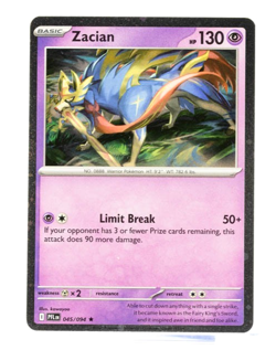Zacian Pokemon Phantasmal Flames 045/094 Cosmos Holo LP - Image 1
