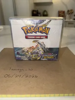 2022 Pokemon Sword & Shield Brilliant Stars Factory Sealed Booster Box - Image 1
