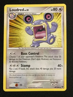 Pokemon TCG Loudred 44/106 Great Encounters Common Card 2008 (LP) - Image 1