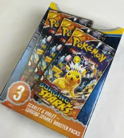 Pokemon TCG Scarlet & Violet Surging Sparks 3-pack Booster packs - Image 2