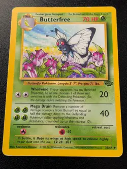 Butterfree 33/64 Uncommon Jungle Pokemon Unlimited Damaged - Image 1