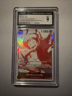 CGC 9 Mint Monkey D. Luffy ST10-006 3rd Anniversary Treasure Cup Promo One Piece - Image 1