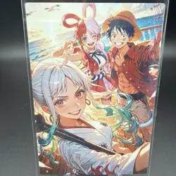 Yamat, Luffy & Uta One Piece Holographic Anime Collectible Trading Card - Image 2