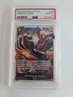 2025 ONE PIECE OP11-A FIST OF DIVINE SPEED #095 MONKEY D. GARP PSA 10 - Image 1