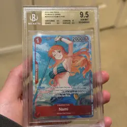 2022 One Piece OP01-Alternate Art #016 Nami BETA BGS 9.5 GEM MINT - Image 1