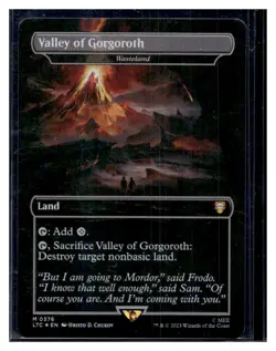 MTG Lord of the Rings Commander #376 Valley of Gorgoroth Mythic Rare Foil (B) - Image 1