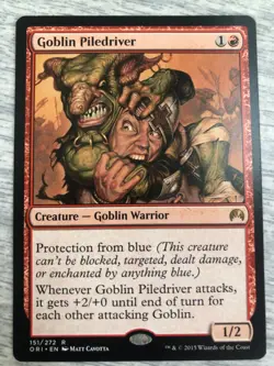 Magic The Gathering MTG GOBLIN PILEDRIVER Magic Origins NM Near Mint - Image 1