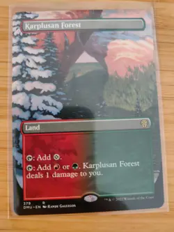 MTG Karplusan Forest 379 Borderless Dominaria United M/NM Free UK P&P - Image 1