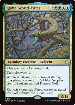 KOMA, WORLD-EATER mtg NM-M Foundations 1 Rare - Image 1