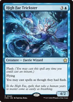HIGH FAE TRICKSTER mtg NM-M Foundations 1 Rare - Image 1